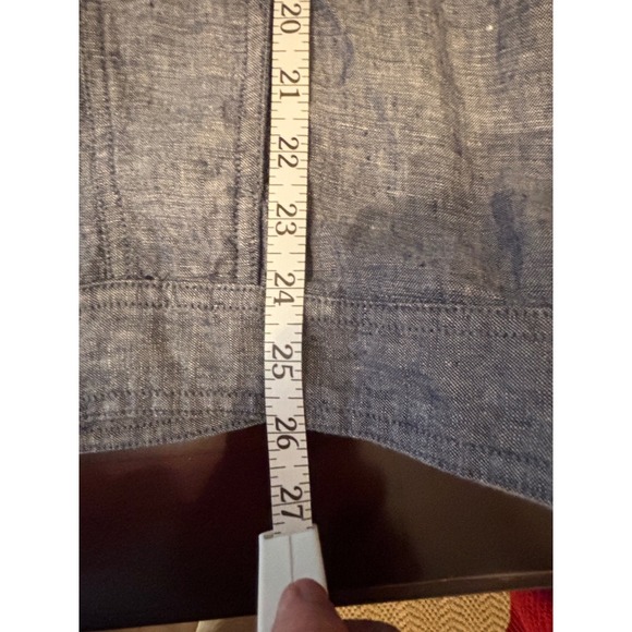 Jones & Co Jones New York Blue 100% Linen Button Up Jacket Womens 1X Plus Size - Picture 9 of 9